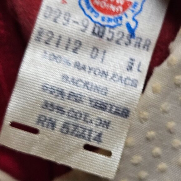 VTG Sears Winnie the Pooh Rayon Tiered Ruffle Lace Dress Party Velvet Red Size L - Picture 4 of 9